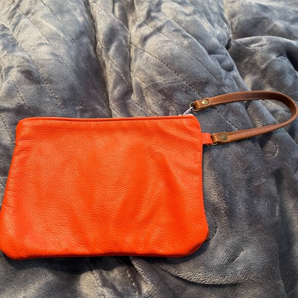 Leather multicolor clutch purse - Picture 4 of 5